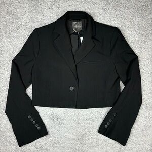 Dynamite Blazer Womens Medium NEW Cropped Classic Layering Shoulder Pads Office